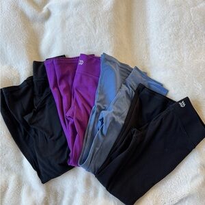 All in Motion girls flare leggings Set - Black, Purple, Blue
